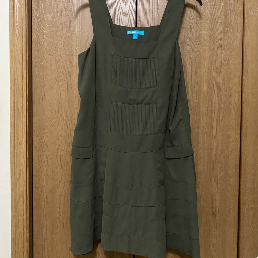 L’Amour Nanette Lepore Women Olive Green Dress